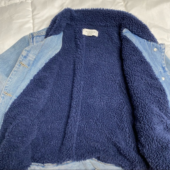 Pacsun Sherpa Lined Denim Jacket - Picture 4 of 6
